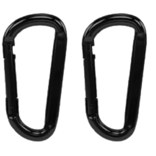 2x - Black Carabiners